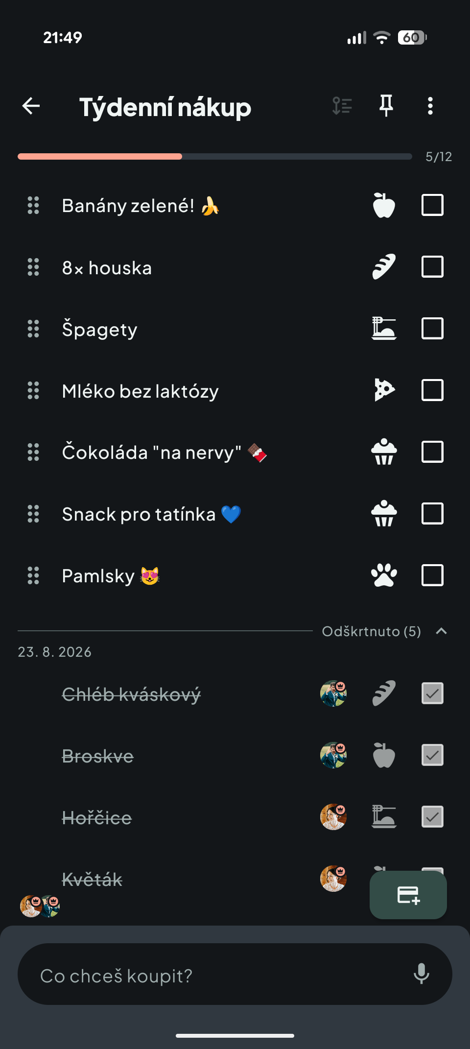 Rodly v tmavém režimu